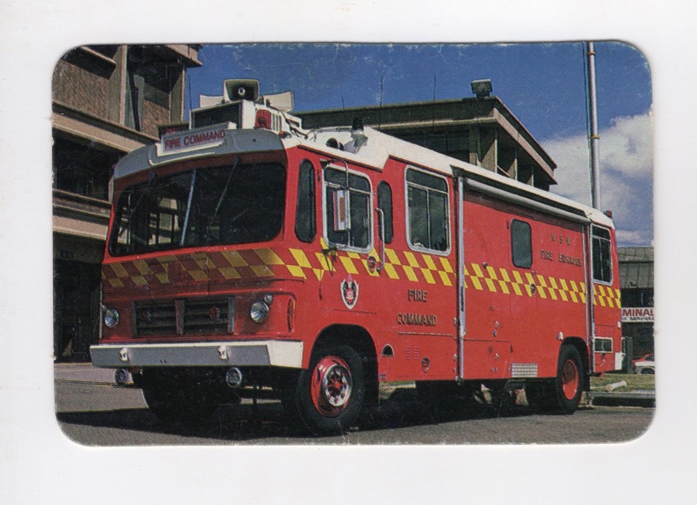 Australian Fire Brigade Trade Card #48 Fire Command Vehicle