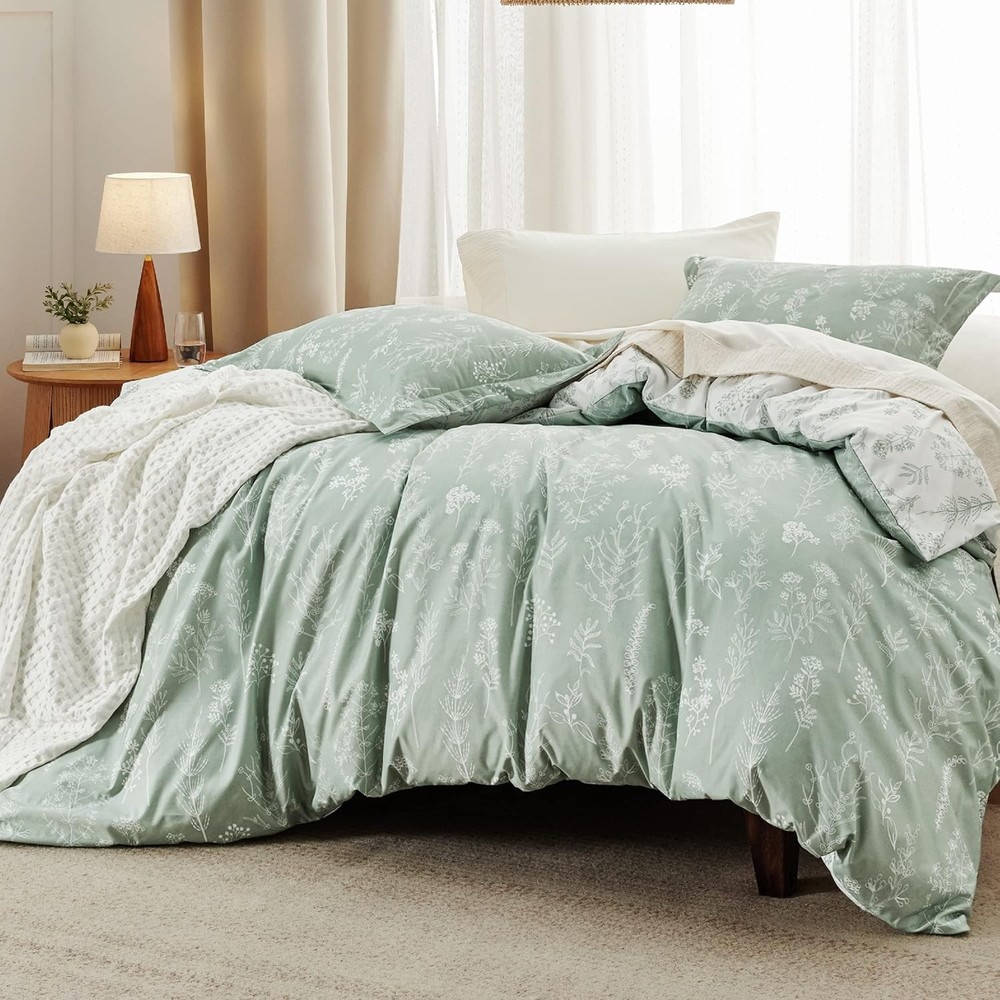 Bedsure King Comforter Set - Sage Green Bed Set, 3 King, 01 -