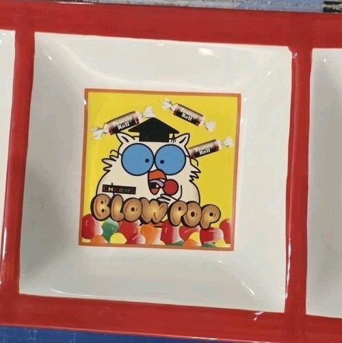 🍭 Fun 🎨 Bright 🍬 Retro Divided Candy Dish Dots Junior Mints Tootsie Pop