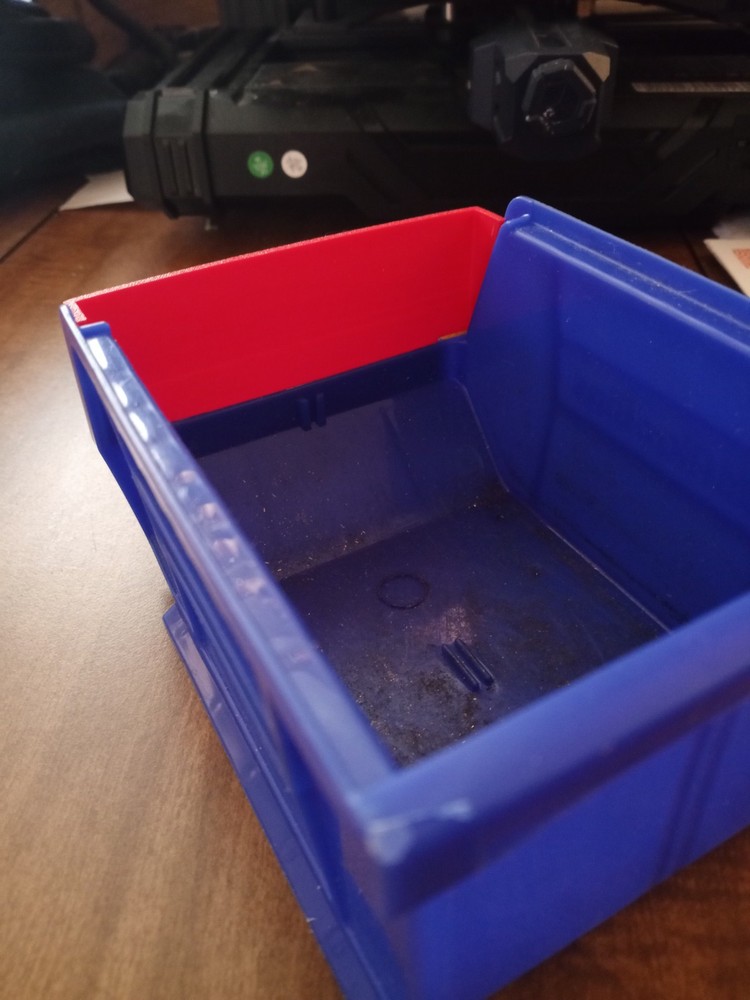 Reloading Bin Front Extender for Reloading Press, 3D Printed (RED)