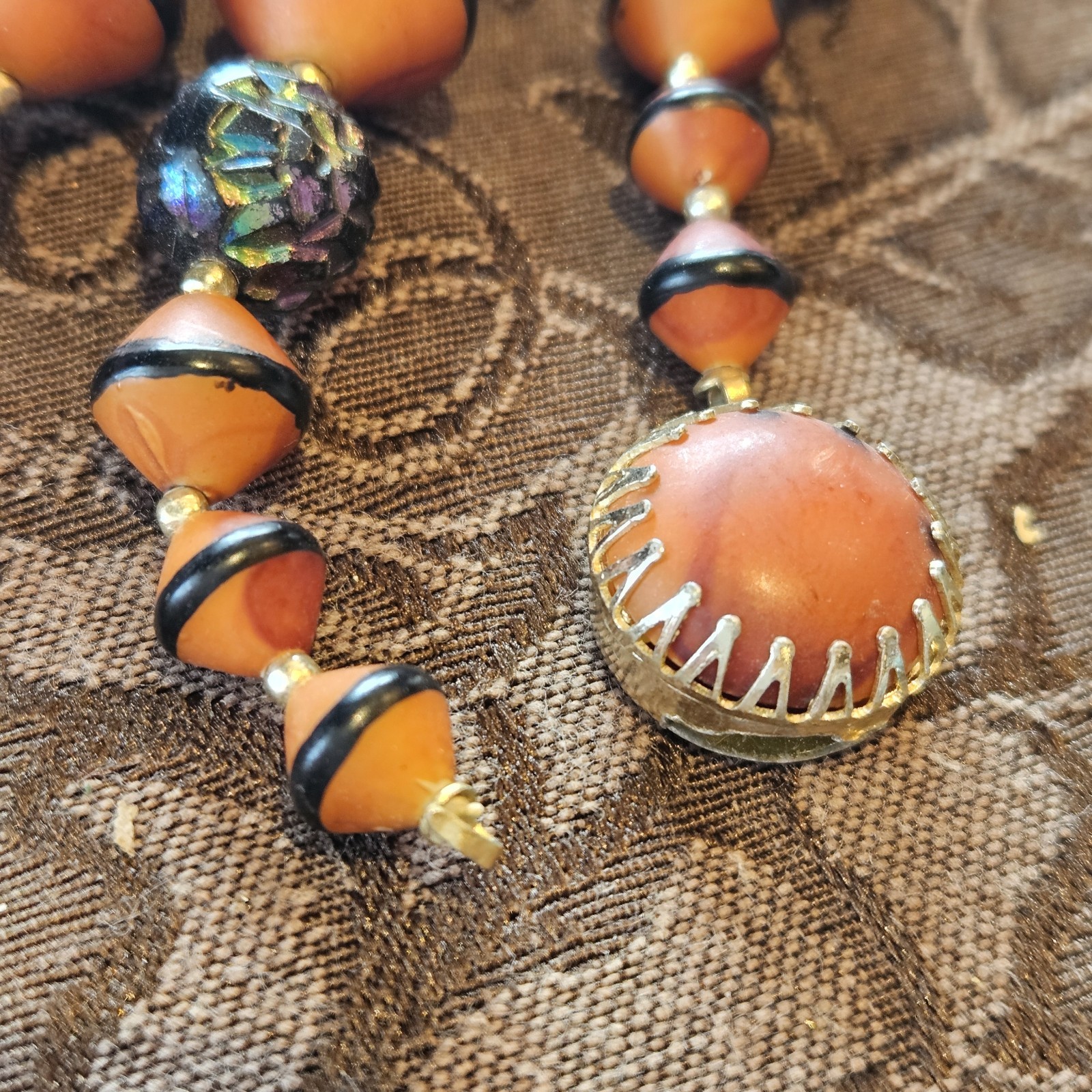 Lot Of 12 Vintage Jewelry Marked Hong Kong. 5 Necklaces 6 Pair Of Earrings And