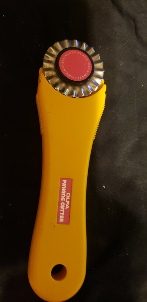 Olfa Pinking Cutter yellow Stainless blade Used