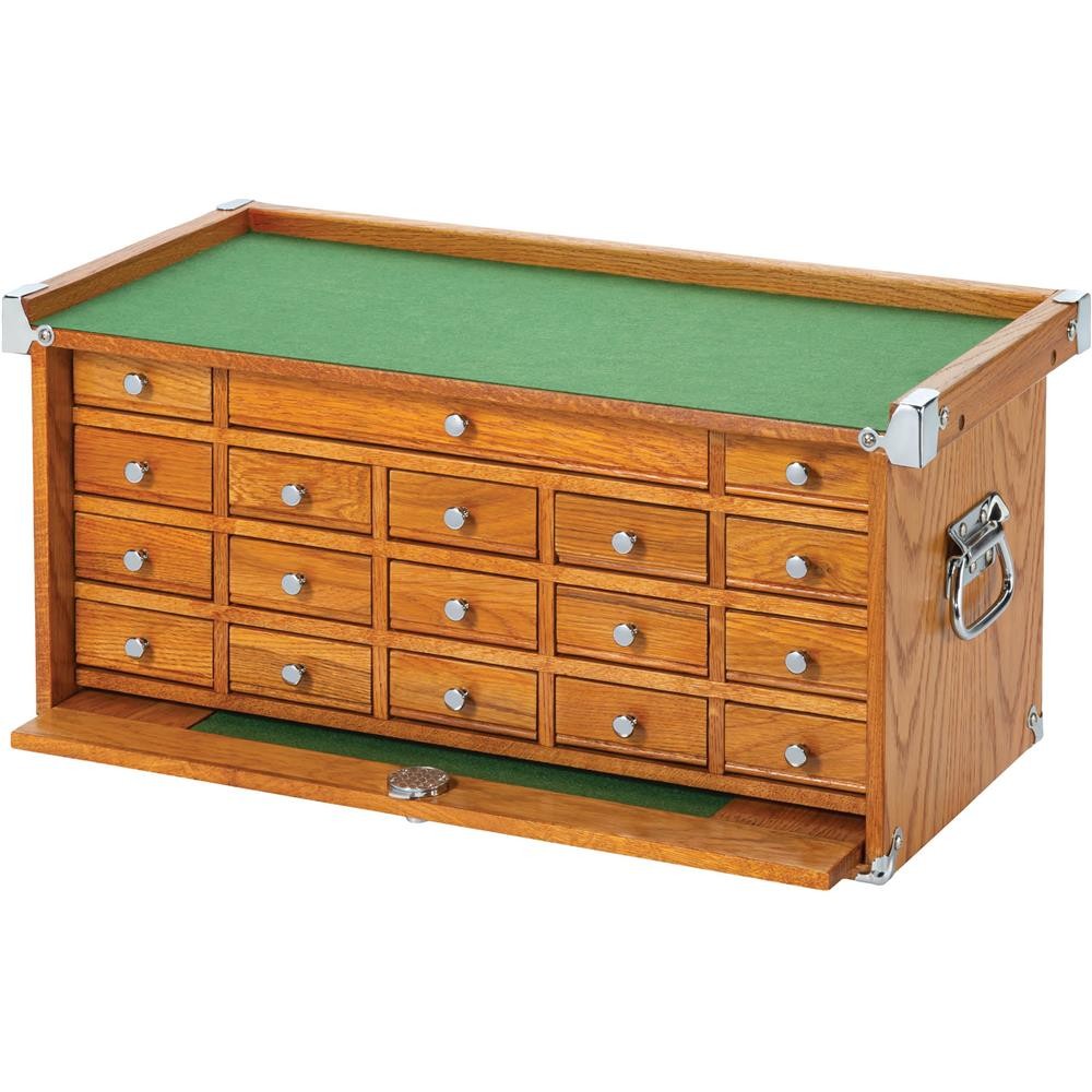 T33974 23" Series 18-Drawer Red Oak Mid-Riser