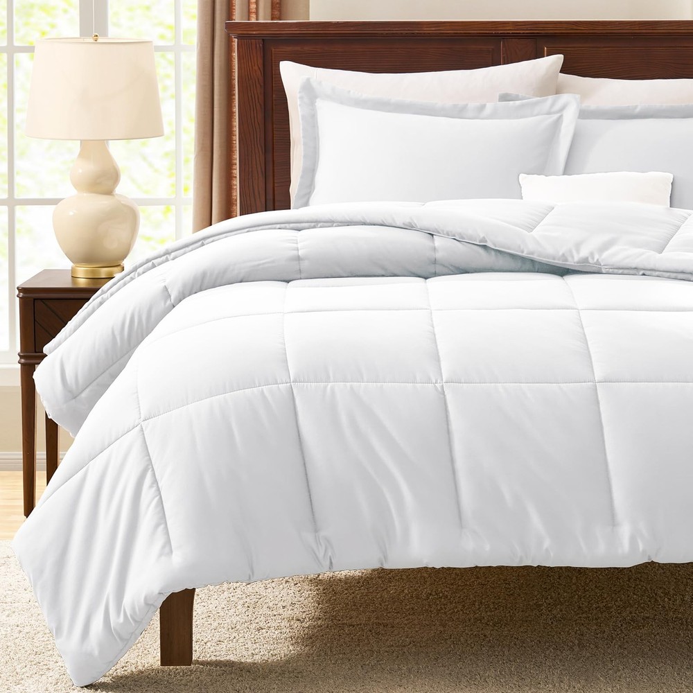 CozyLux Full Size Comforter Sets - White Size, 3 Full,