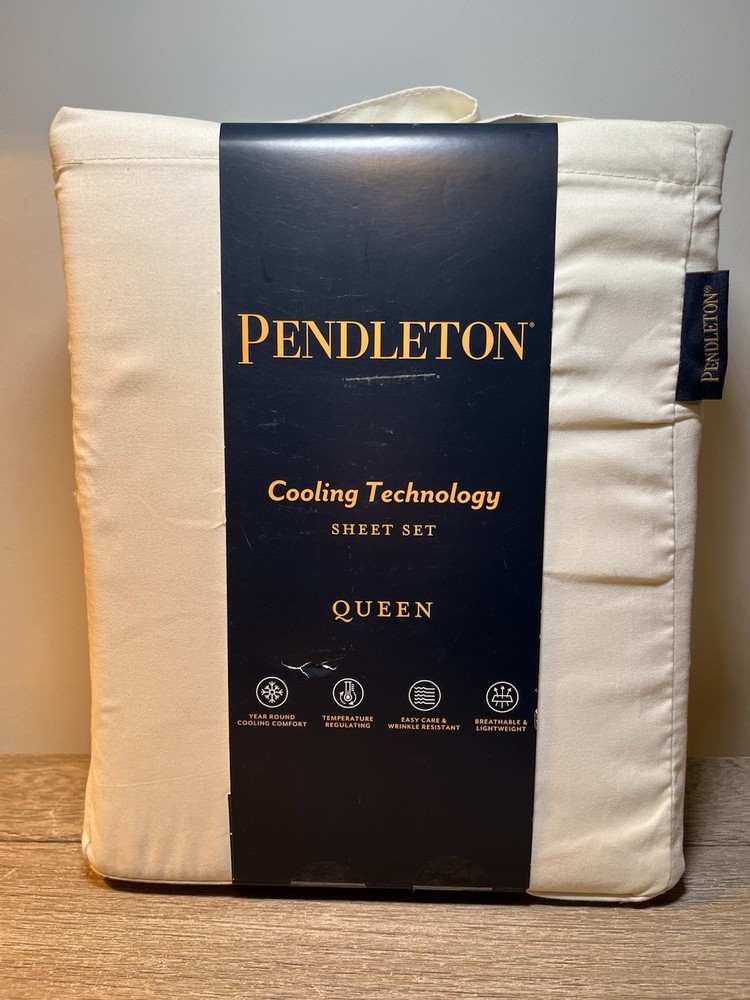 Pendleton Queen Size Cooling Technology Bed Sheet Set Marshmallow Ivory NWT