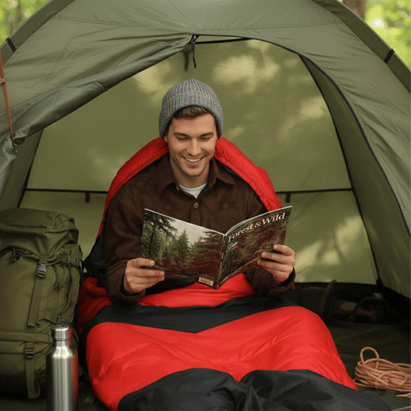 Heated Sleeping Bag Rectangular Lightweight USB Pads Waterproof Backpacking