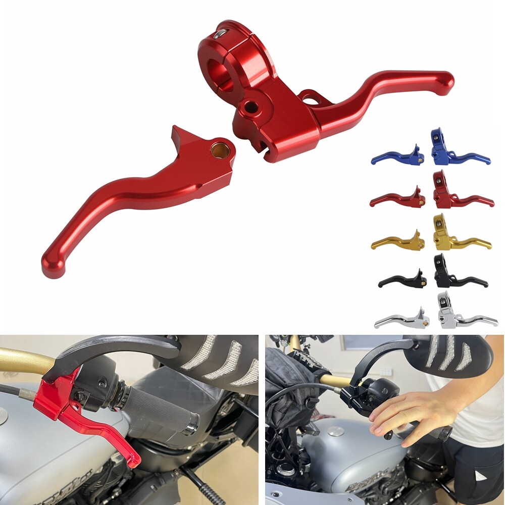 Easy Pull Clutch & Brake Levers For Harley Dyna Street Bob FXDB Low Rider 96-17