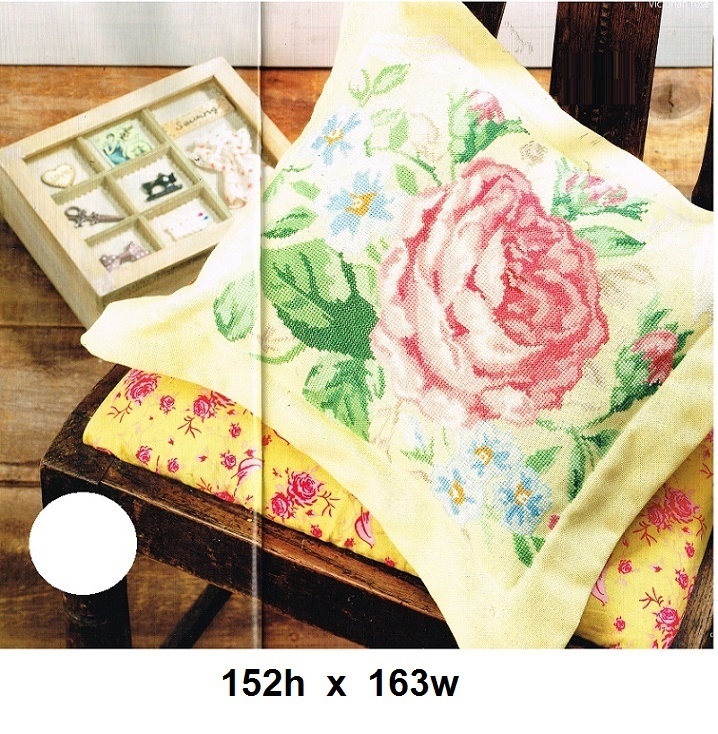VICTORIAN ROSE CUSHION   CROSS  STITCH   PATTERN ONLY   ALS  AY