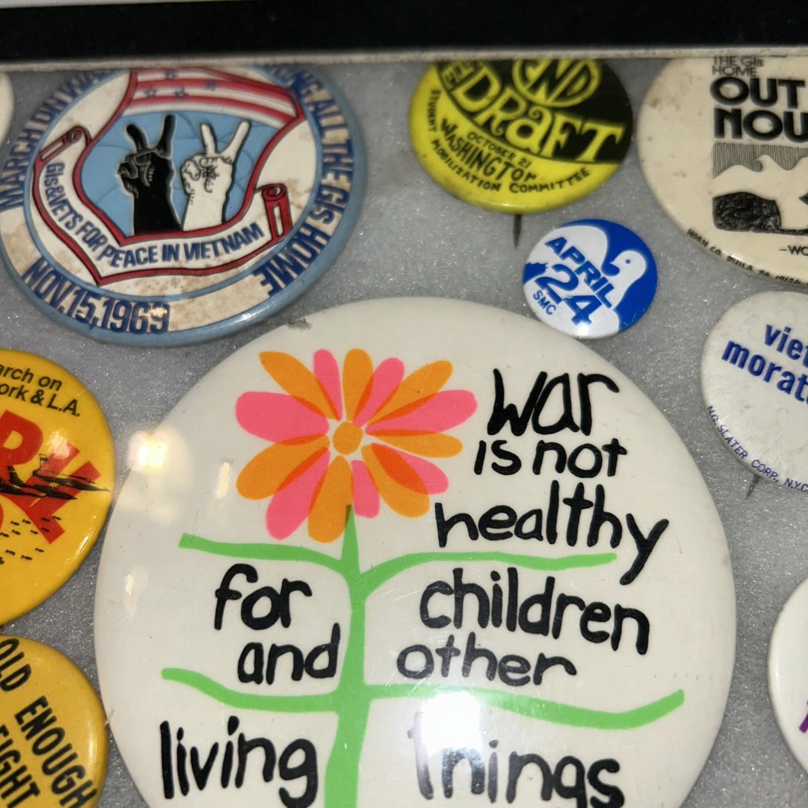 31 Vietnam Anti War Protest Pins Give Peace A Chance Repeal The Draft Ban Bomb