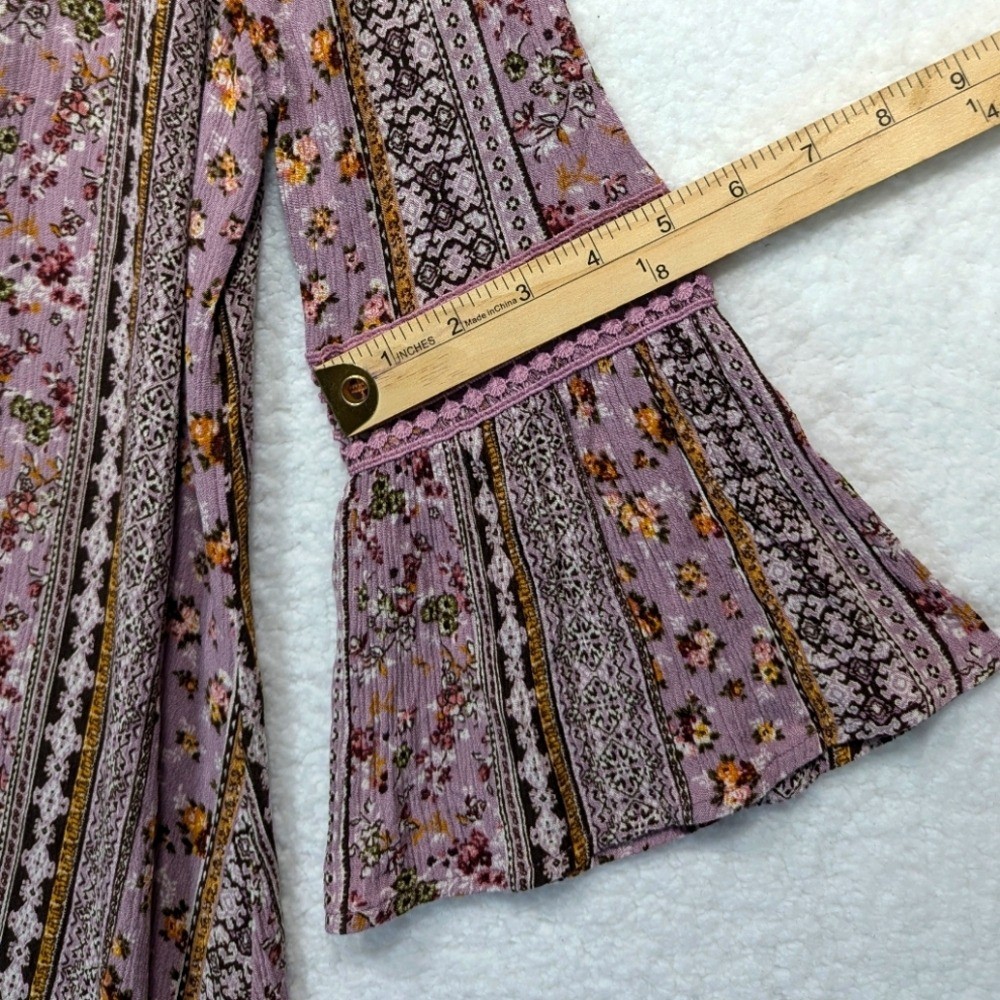 Gypsies & Moondust Boho Floral Print Belle Sleeve Longline Open Kimono Duster