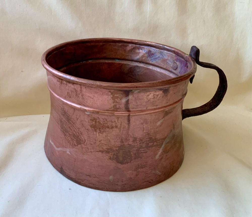 Primitive Copper Pot / Cauldron / Tankard - Dovetail Joints