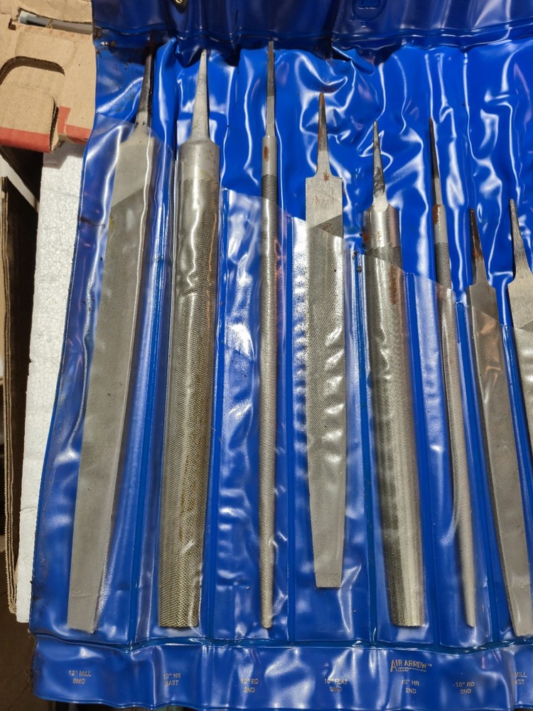 Air Arrow Assorted Files 4"-12" Quantity: 12 With Blue Roll Protective Case USA