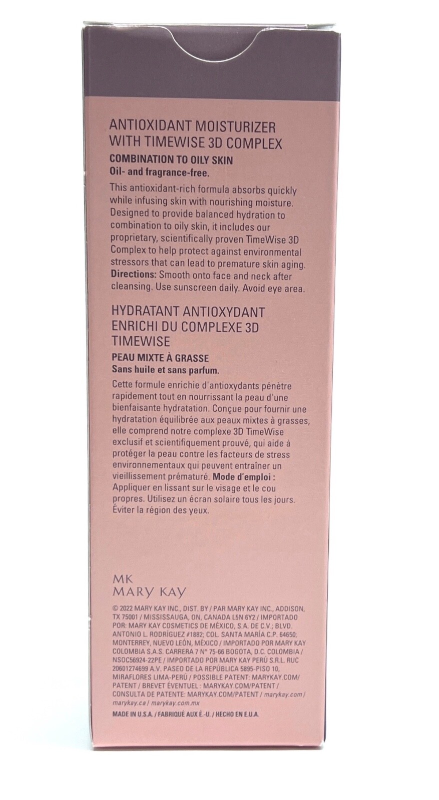 MARY KAY ANTIOXIDANT MOISTURIZER W/TIMEWISE 3D COMPLEX~ COMBO TO OILY~217391~NIB