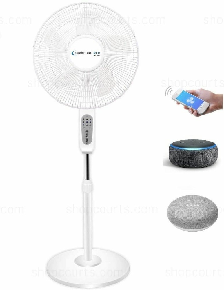 Technical Pro FXA16 Alexa & Google Home Enabled 16" Oscillating Fan