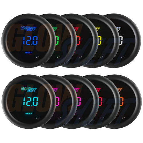GlowShift 10 Color Digital Voltmeter Gauge