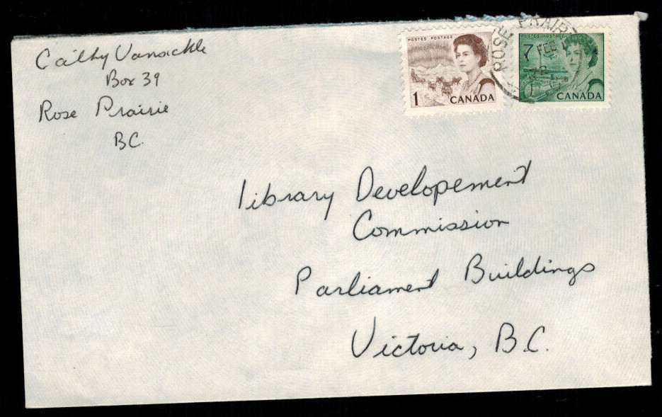 A-1908**Canada 1972 *Rose Prairie*, British Columbia
