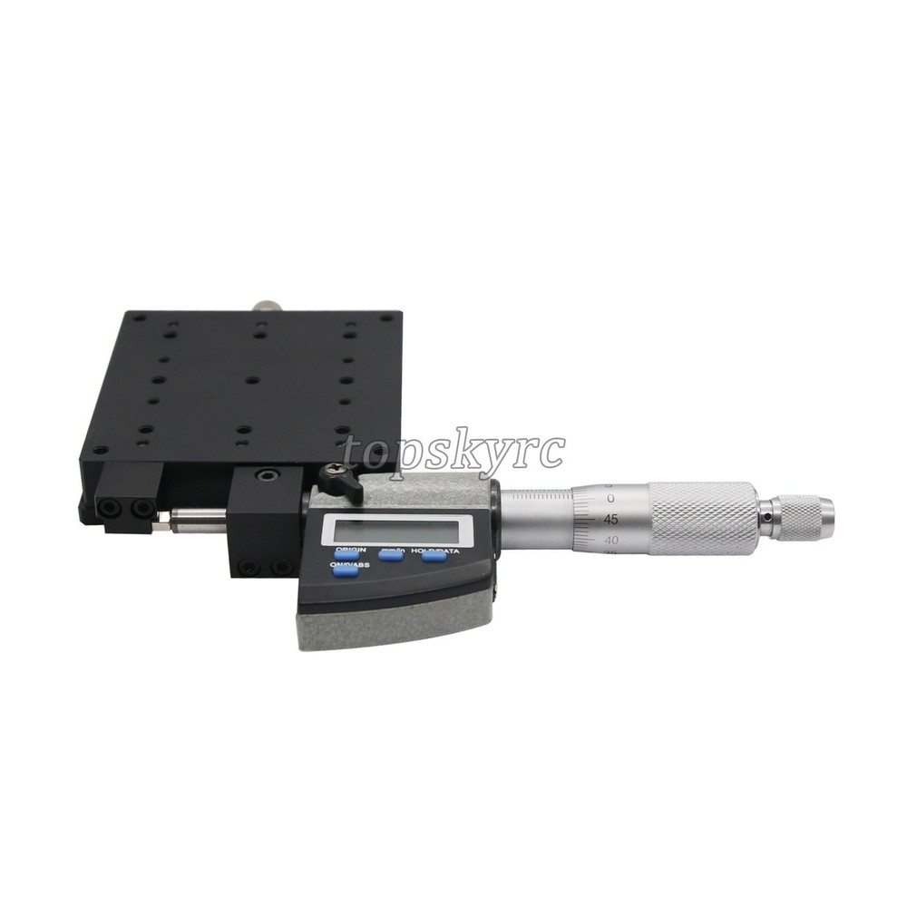 X-Axis Manual Linear Stage High Precision 80*80mm with Digital Micrometer LCD ts
