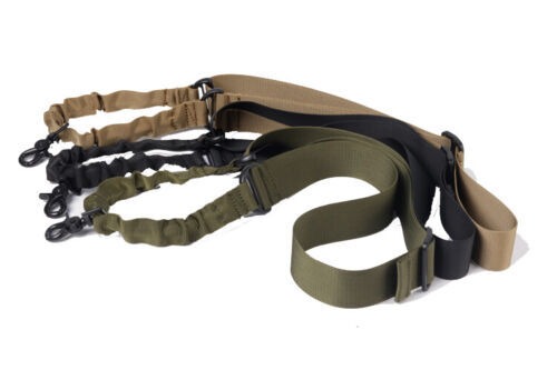 Tactical Gun Rifle Sling Shoulder Strap 1 Single Point / 2 Point Adjustable Belt