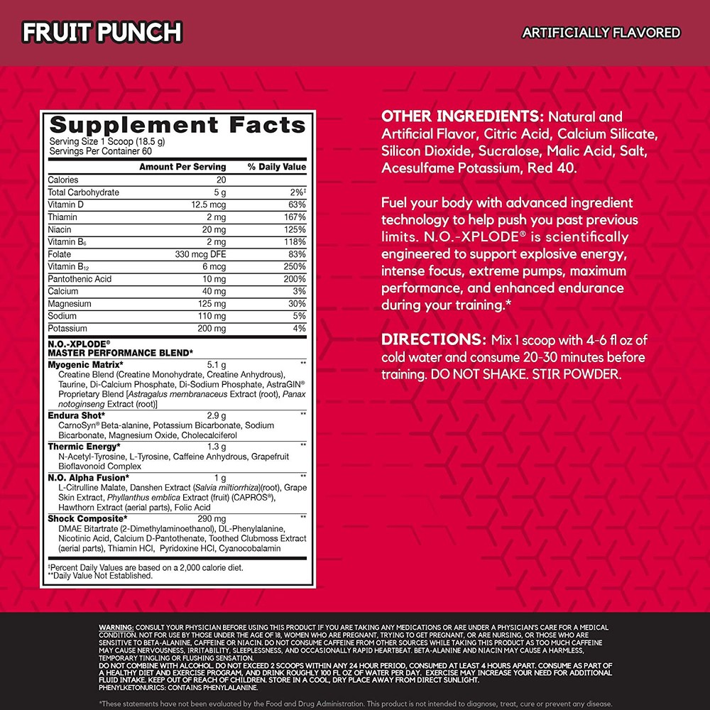 BSN NO XPLODE 3.3B FRUIT PUNCH 2.45LB