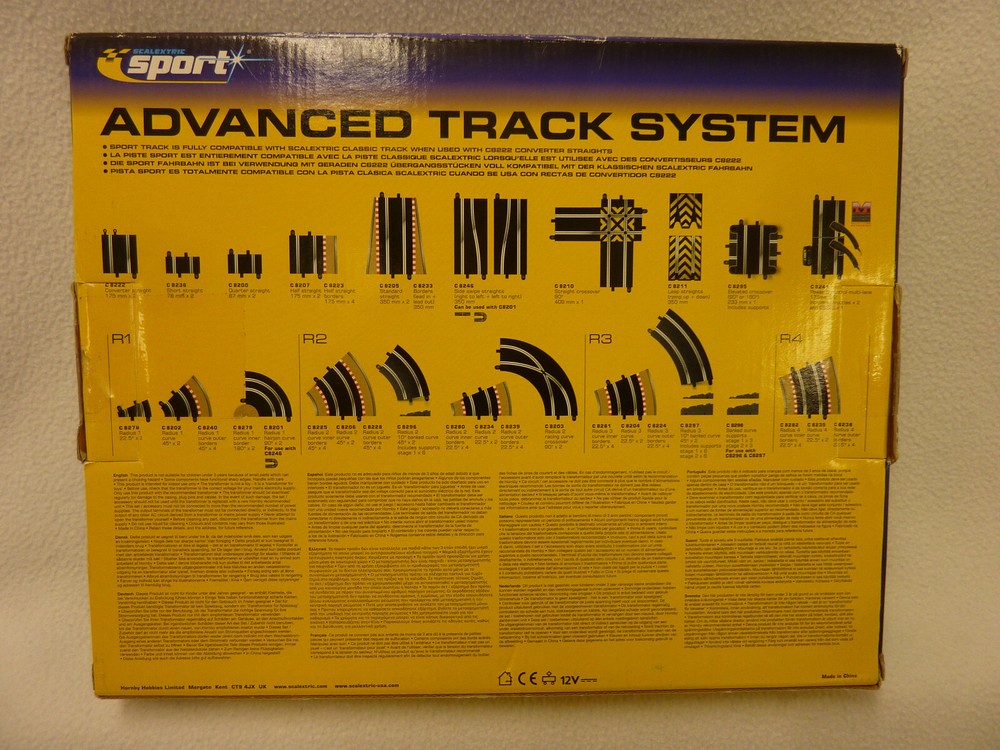 SCALEXTRIC BANKING ADVANCED TRACK SYSTEM C8296 RADIUS 2 45° TRACK + 5 SUPPORTS