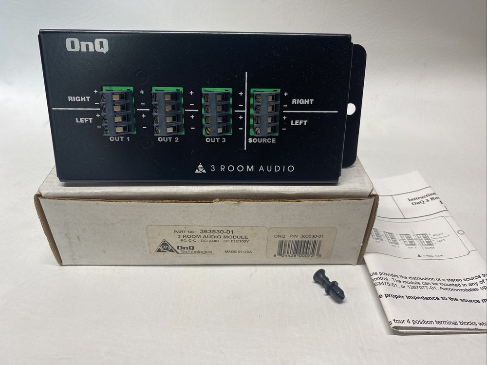NEW OnQ Technologies 363530-01 Three Room Audio Module