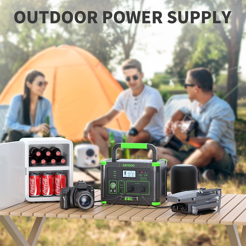 EBL 1000W/999Wh LiFePO4 Lithium Battery Portable Power Station Power Sup⁣ply