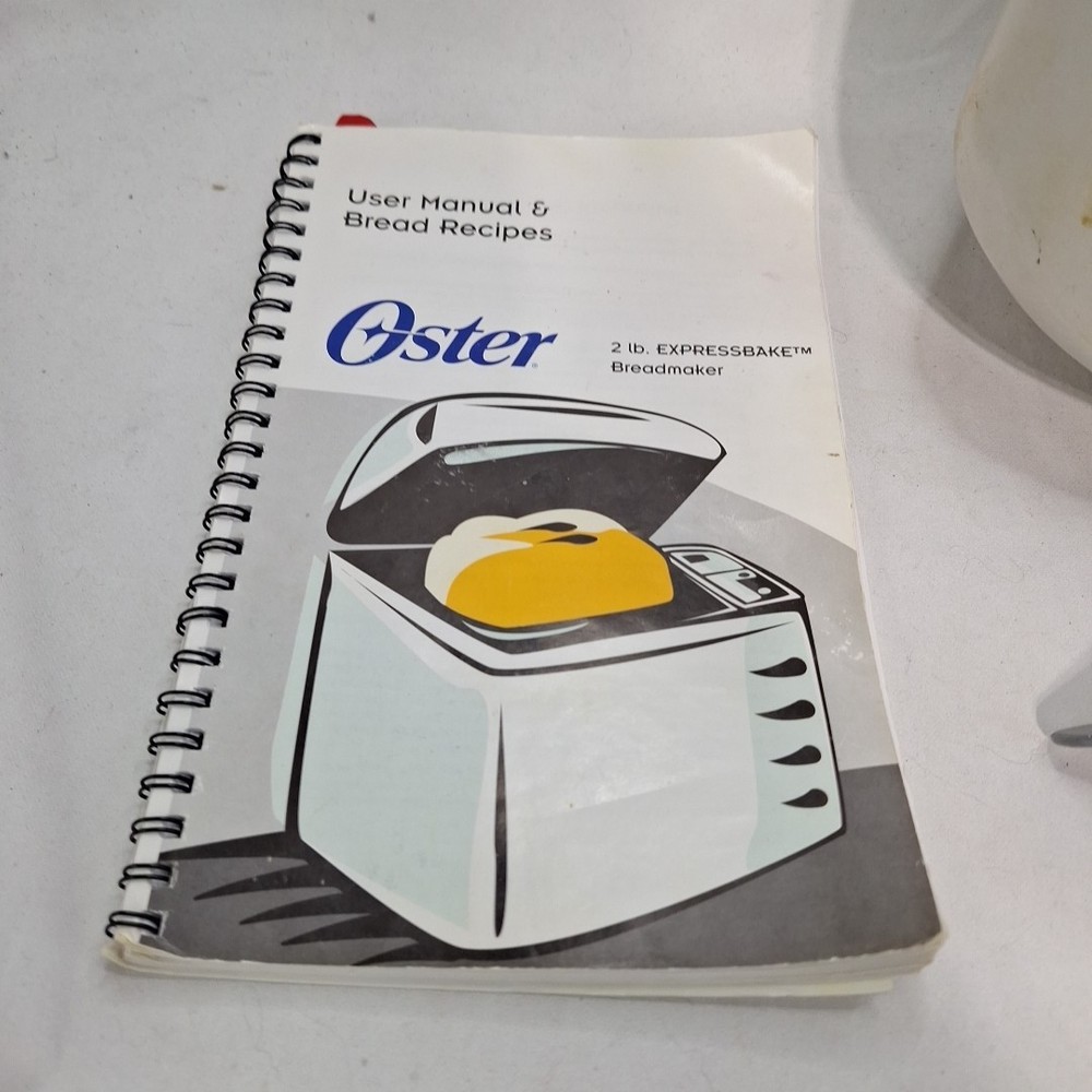 Breadmaker Pan Paddle & User Manual Oster Model 5834 2lb Expressbake Replacement