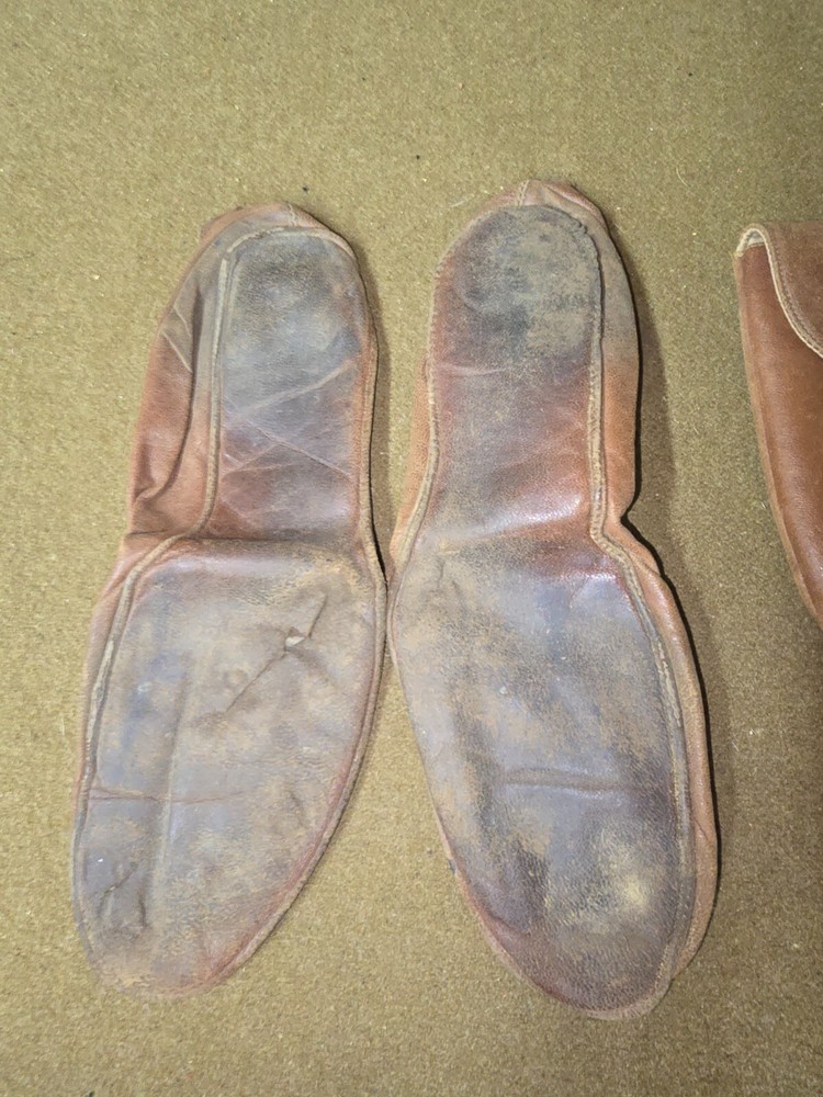WWII Footgluv Brand Leather Slippers