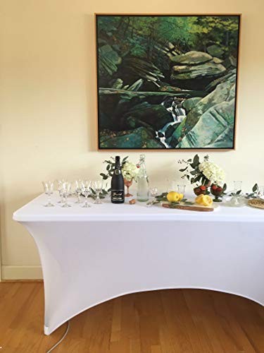 Luxury Collection 6ft Tablecloth Rectangular Spandex Linen - Table Cloth White