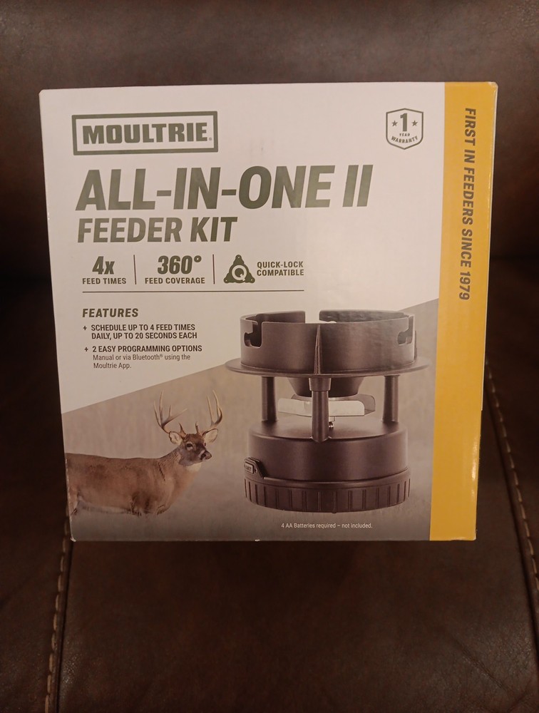 Moultrie All-in-One II Programming Deer Feeder Quicklock Adapter 4xTimes 360°