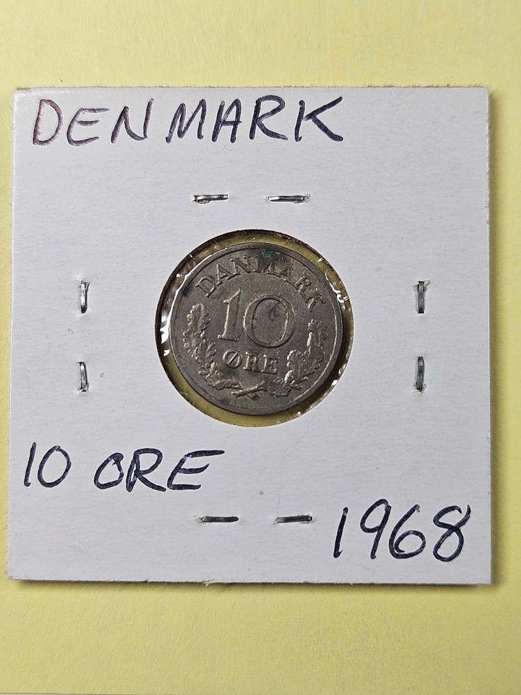 COINS - DENMARK - 10 ORE 1968