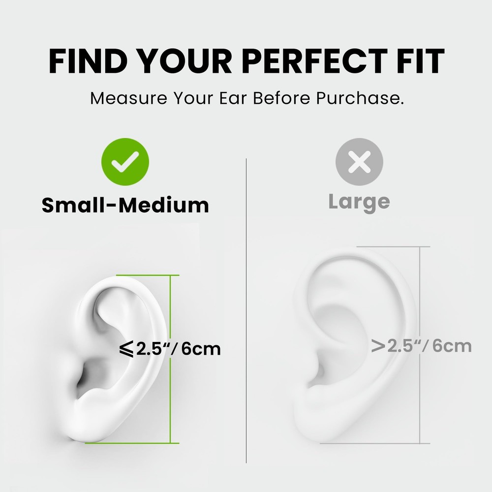 Avantree Resolve For Small-Medium Ear, (Ear-length Under 2.5in)