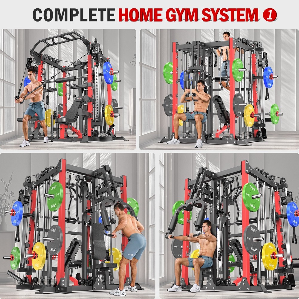 Smith Machine, Multi-Function Strength Training Cage, Suitable for Home Gyms