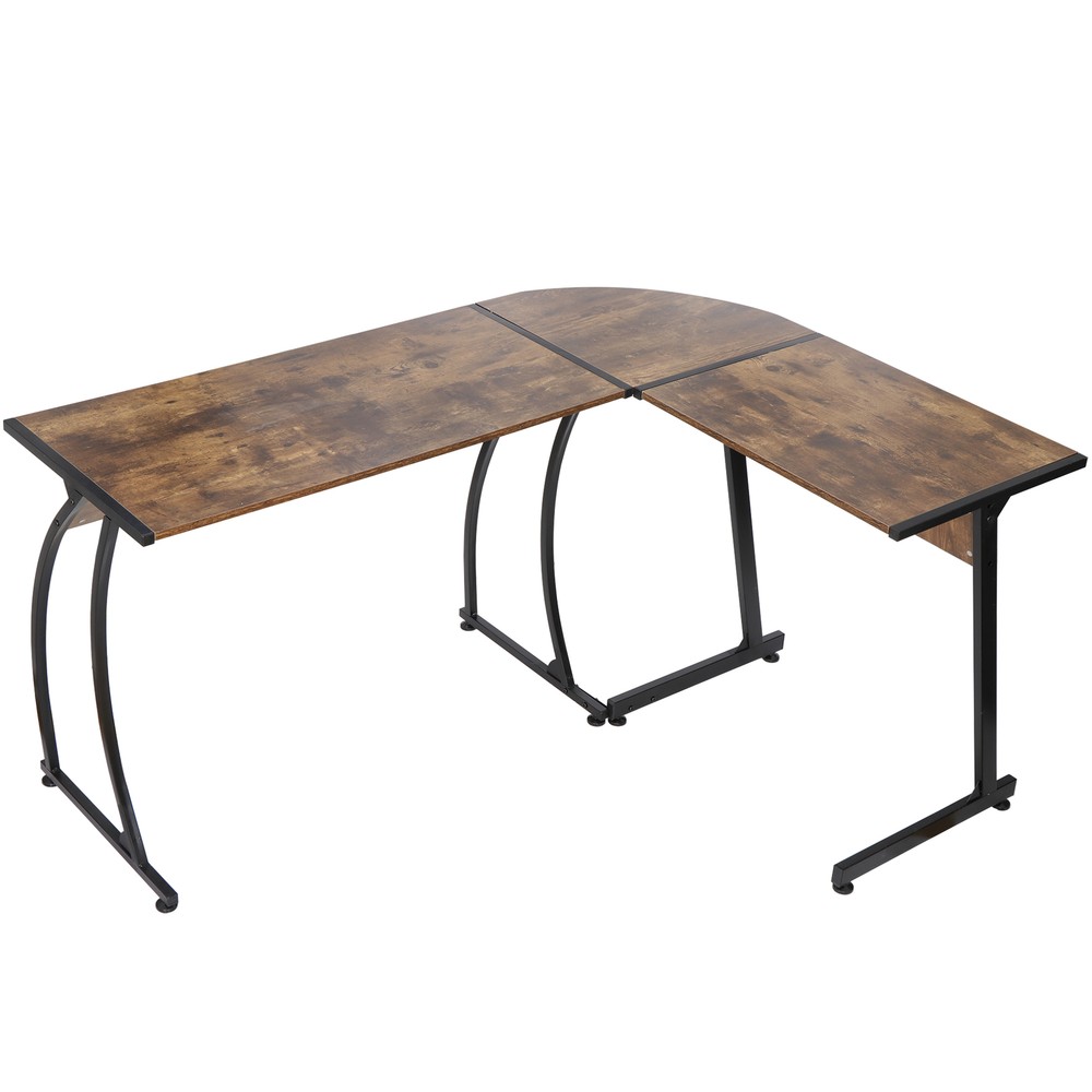 L-Shaped Corner Desk Computer Gaming Desk Writting Table PC Table Home Office