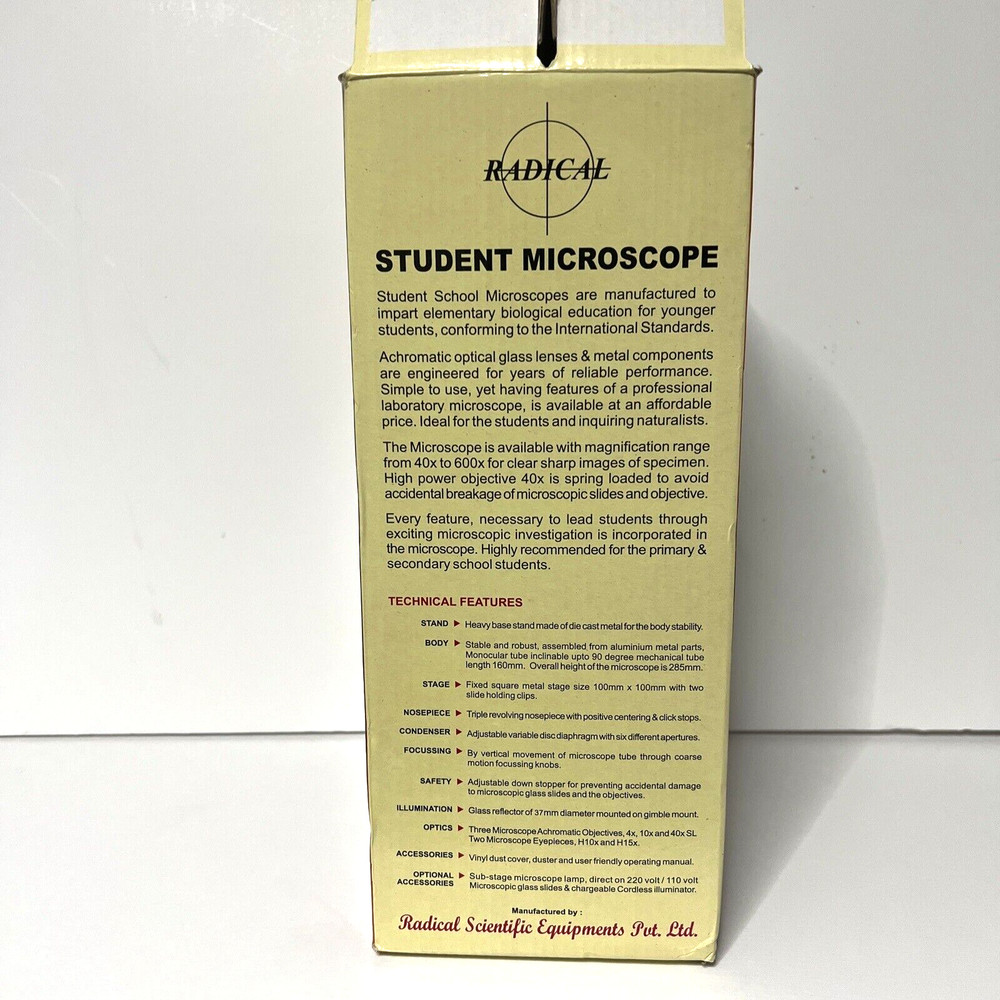 Biological Microscope RM-18 With Optional Cordless Illuminator