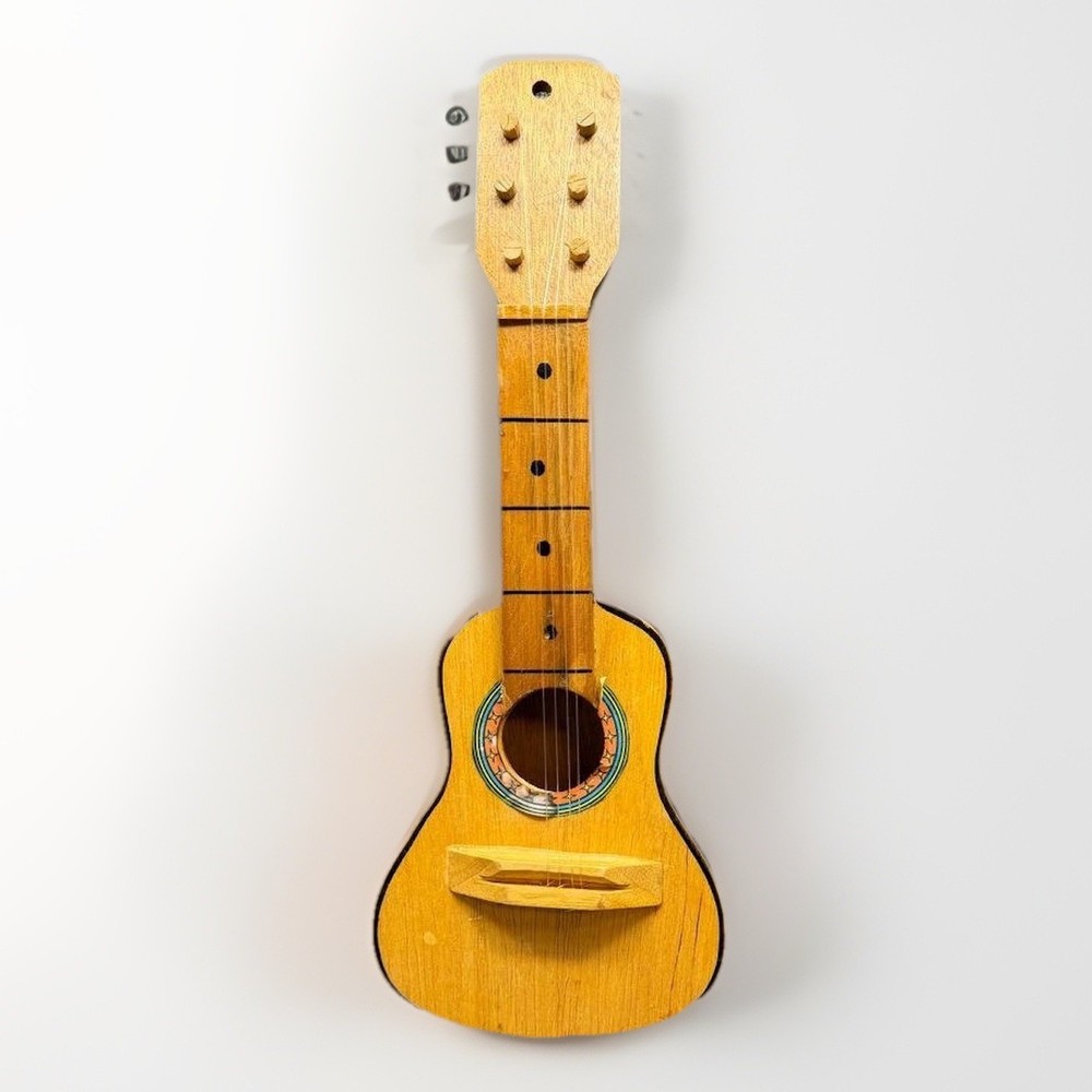 Vintage Peruvian Mini Ukulele Wooden Folk Instrument Missing Strings