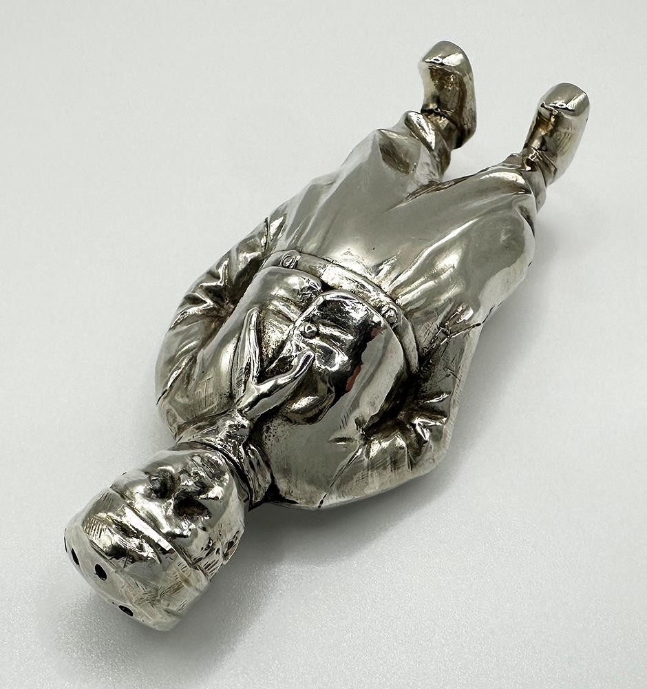 ANTIQUE NOVELTY DUTCH BOY PEPPERPOT STERLING SILVER LONDON 1924 BERTHOLD MULLER