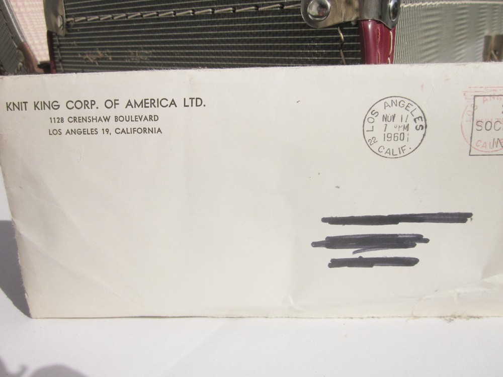 1960 Knitking Model 4500 Knitting Machine, Case, & Paperwork