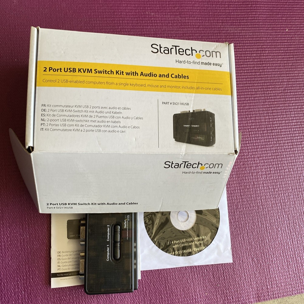 StarTech SV211KUSB 2 Port USB KVM Switch Kit - NEW