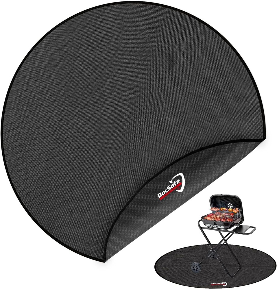 DocSafe Under Grill Mat Fire Pit 4 Layers Fireproof Grill Pads 60" Round