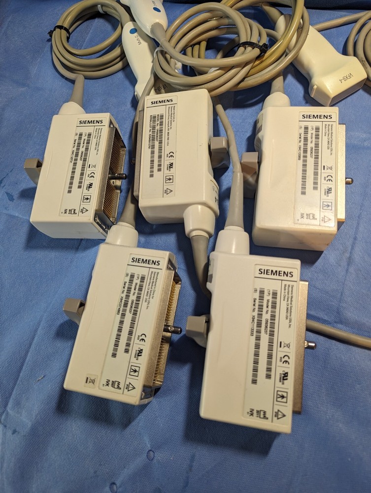 LOT OF FIVE Siemens VFX9-4 Linea Array Ultrasound Transducers (REF: 05936237)