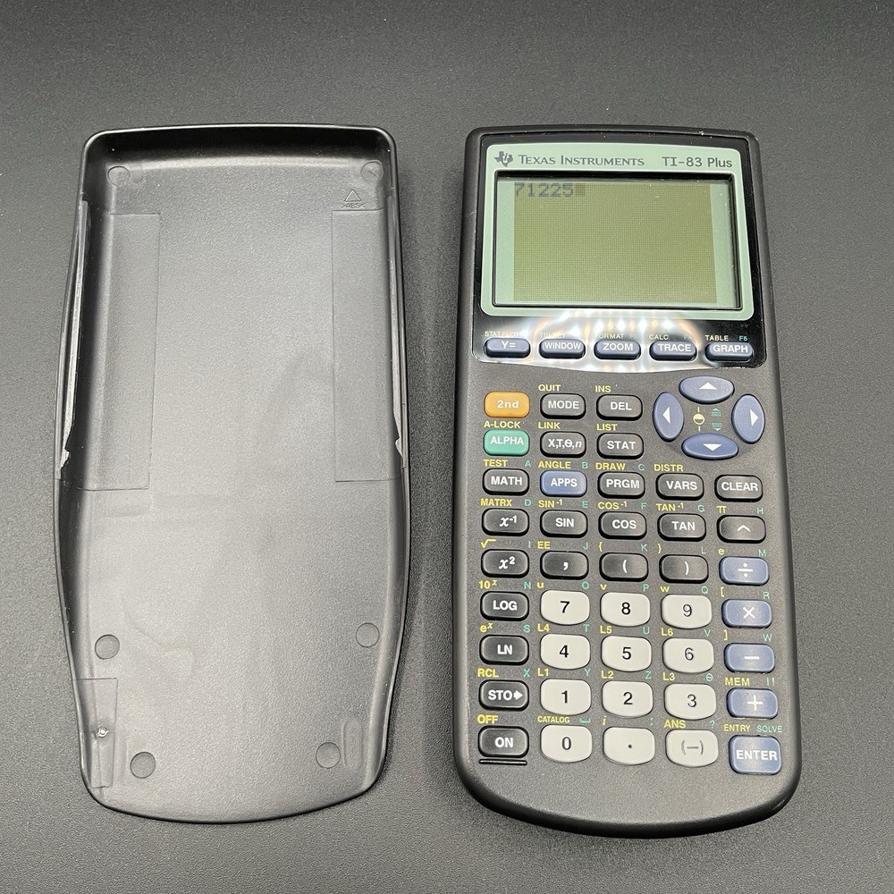 Texas Instruments TI-83 Plus Graphing Calculator w/Cover Tested & Working