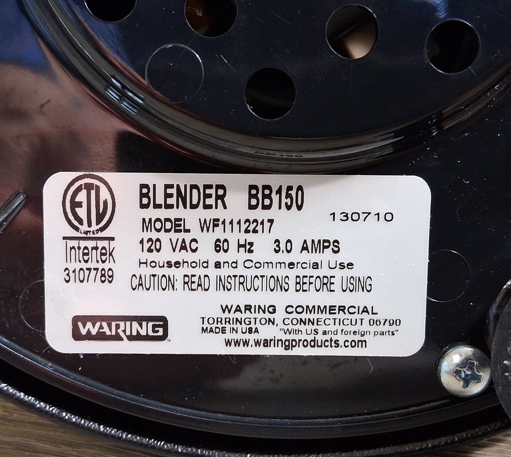 WARING Professional Bar Blender Drink Mixer #BB150 TESTED✅️ Clean!