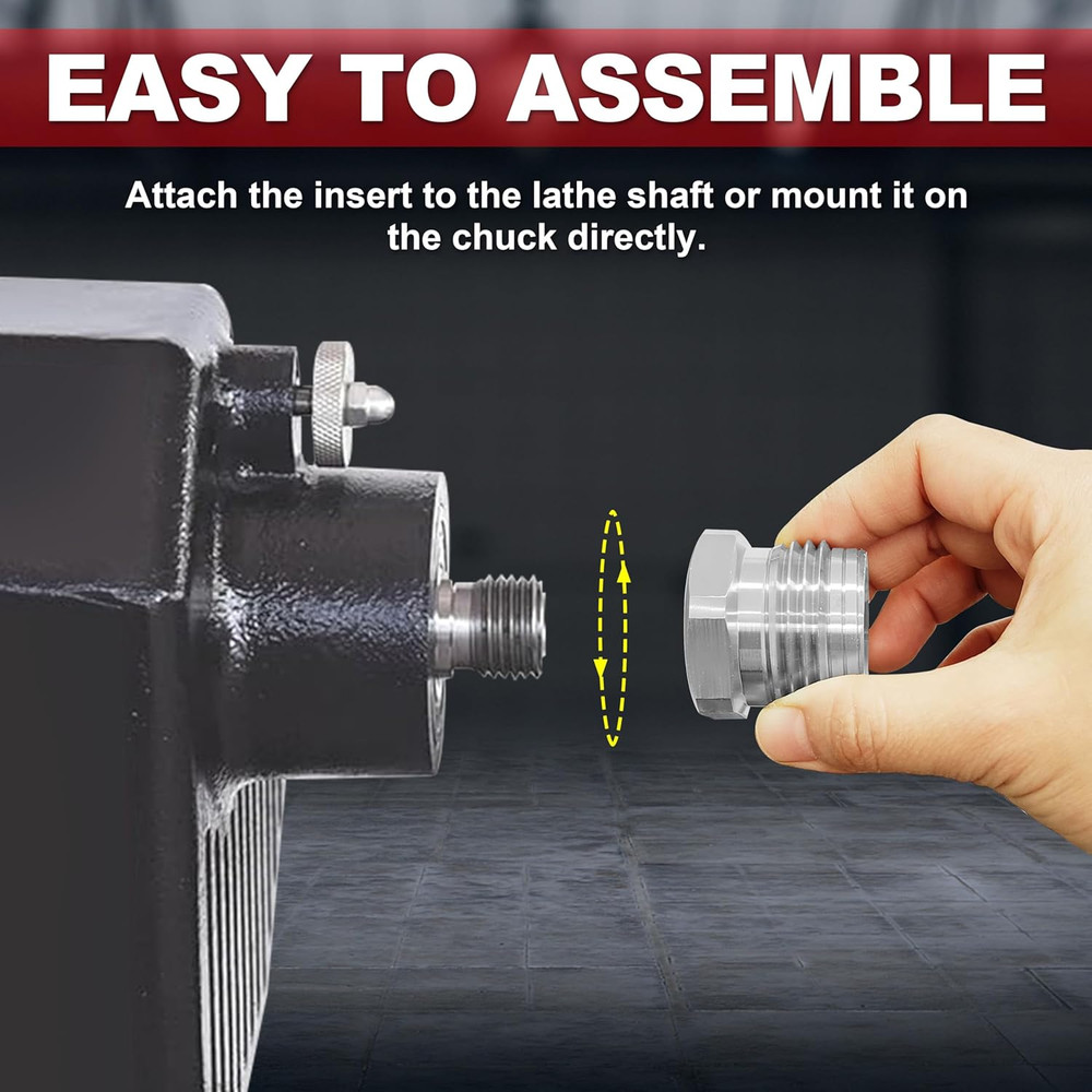 1 Inch 8 TPI Thread Chuck Insert/Adapter Compatible with NOVA Lathe External 38M