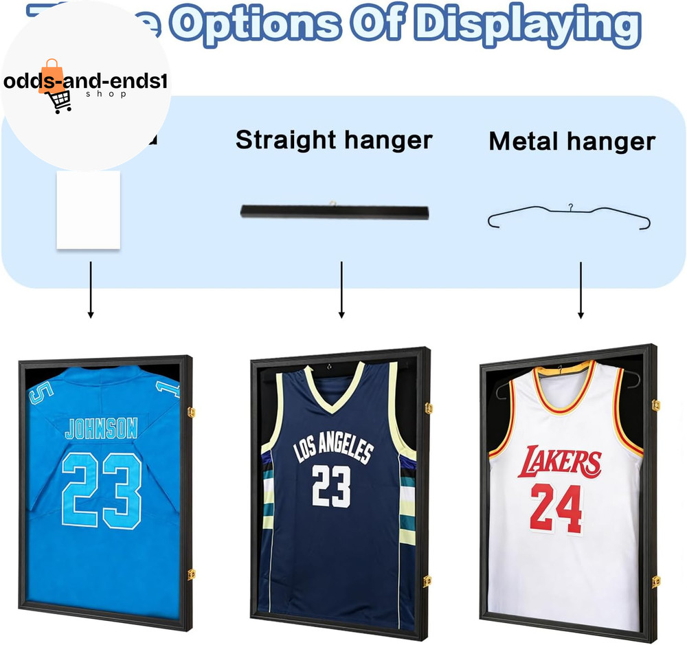Jersey Frame Display Case for Wall ,Large Lockable T-Shirt Shadow Box with Clear