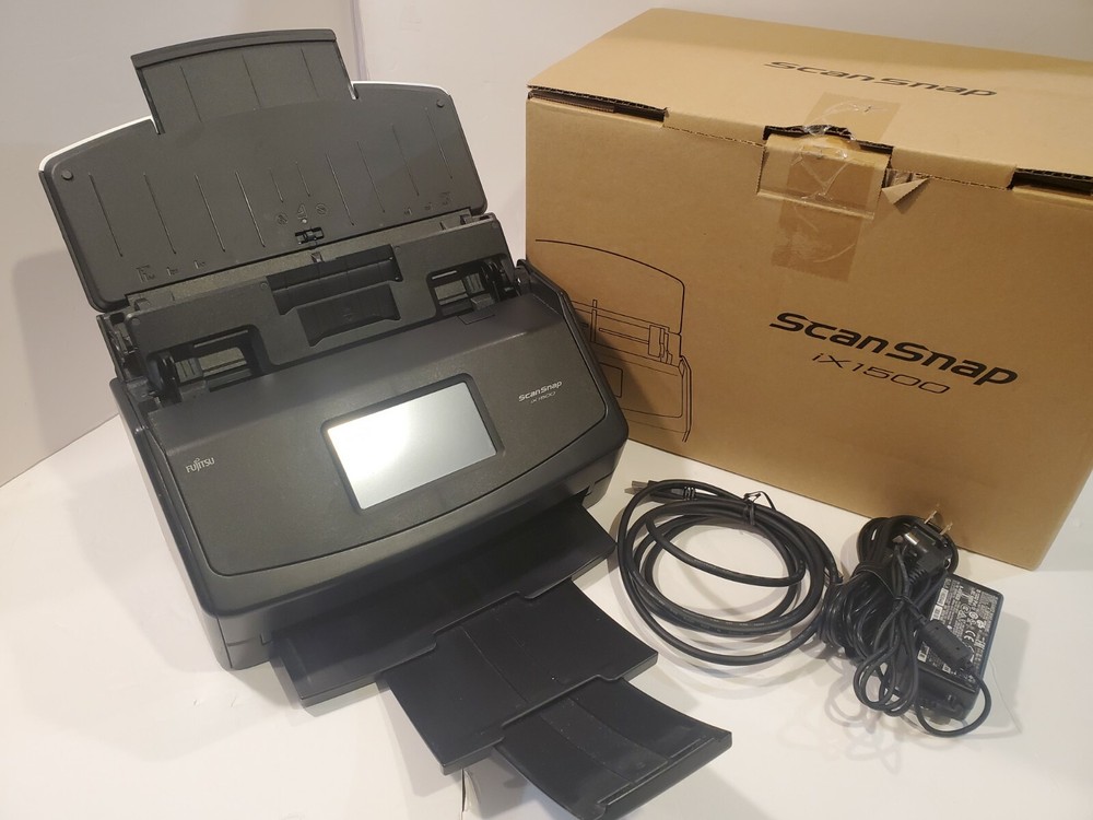 Fujitsu iX1500 (Black) scanner Full Package in Box