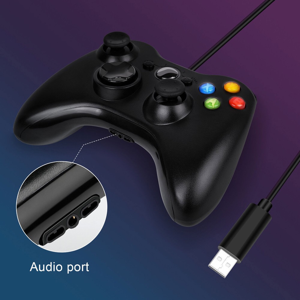 Wired PC Controller for Xbox 360, Game Controller for Steam PC Xbox 360 Slim