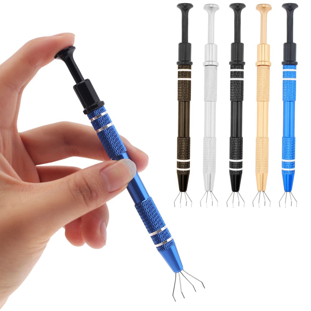 5PCS IC Extractor Electronic Component Picking Suction Pen Hand Tool Chip 4 Claw