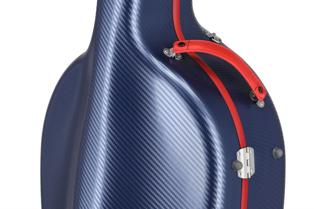 GEWApure cello case polycarbonate, model FUN, blue-red