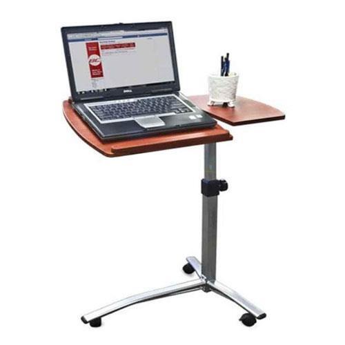 Portable Height Adjustable Computer Mobile Rolling Desk Laptop Table Bed Stand